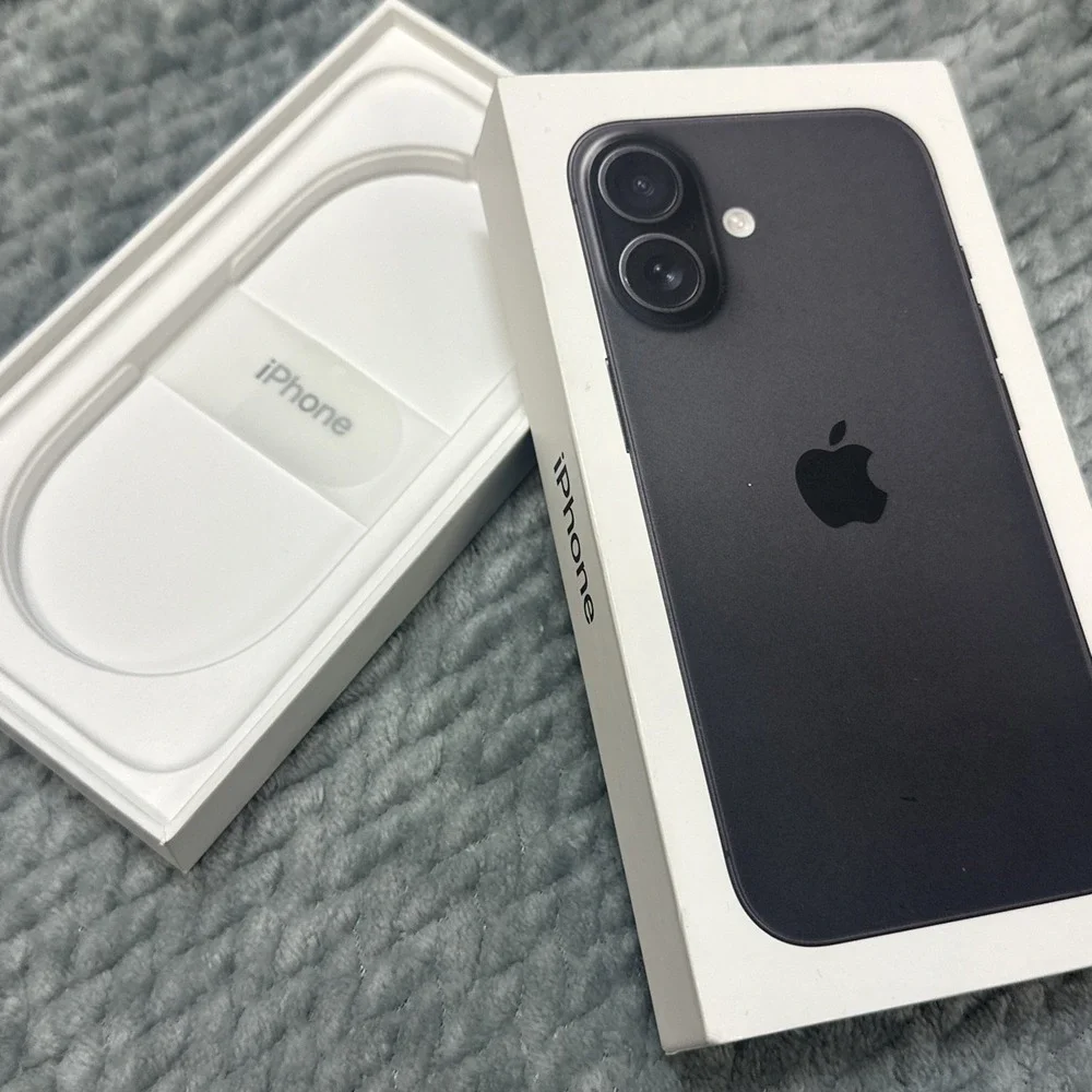 Apple iPhone 16 Box Only Black 128GB MYAP3LL/A Empty Retail Packaging No Phone